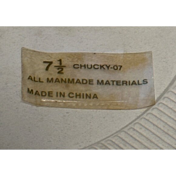 Rouge Helium High Top Canvas Sneakers Chucky-07 Wha Hoo! Unisex Size 7.5M (READ) - Picture 6 of 16